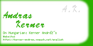 andras kerner business card